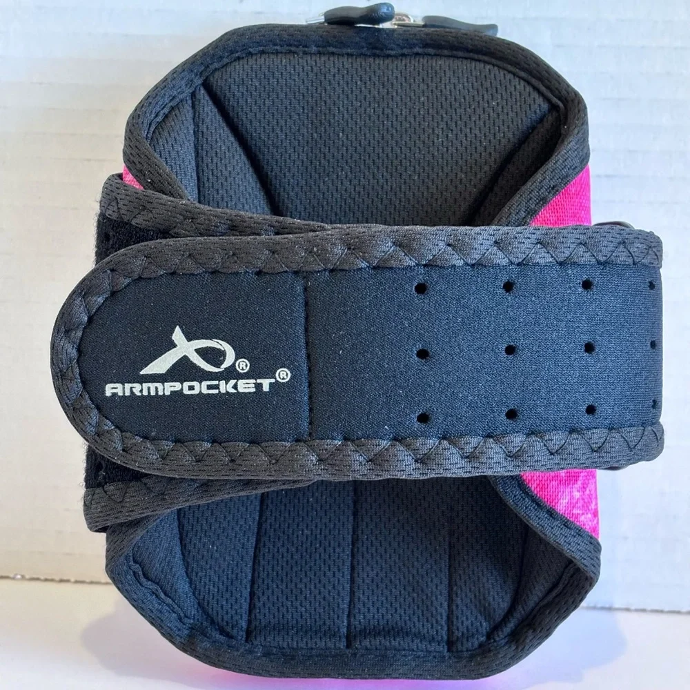 Armpocket X Cell Phone Armband Pink w/ Black Strap